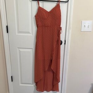 Lily Rose Rust Orange High Low Dress
